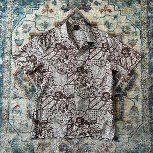 Vintage 1980s Jantzen Abstract Paisley Button-up Shirt Medium